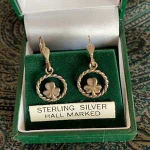 Silver shamrock earrings from Ireland